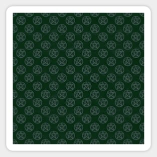 Dark Green Stone Pentagrams Sticker